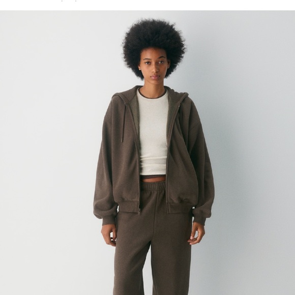 TNA Tops - TNA Cozy Tan Zip-Up Hoodie